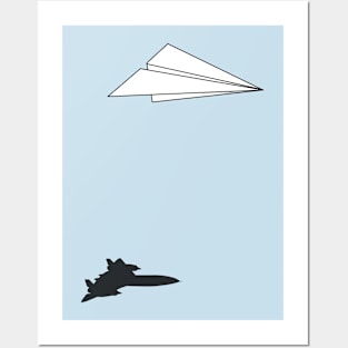 Paper Airplane Shadow Posters and Art